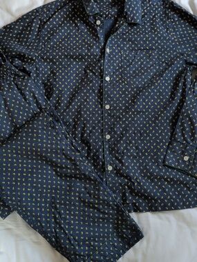 Sleepy Jones 2 Pc. Pajama Set Navy & Paisley Print